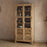 Artha Mango Wood & Glass Tall Display Cabinet, Natural Finish