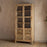 Artha Mango Wood & Glass Tall Display Cabinet, Natural Finish