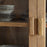 Artha Mango Wood & Glass Tall Display Cabinet, Natural Finish