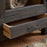 Valin Wide Mango Wood and Glass Cabinet, Charcoal