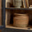 Valin Wide Mango Wood and Glass Cabinet, Charcoal