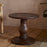 Laya Carved Wood Side Table, Chocolate Brown