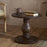Laya Carved Wood Side Table, Chocolate Brown