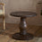 Laya Carved Wood Side Table, Chocolate Brown