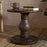 Laya Carved Wood Side Table, Chocolate Brown