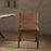 Kusa Mango Wood and Leather Dining Chair