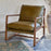 Baloo Acacia Wood and Leather Occasional Chair