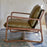 Baloo Acacia Wood and Leather Occasional Chair