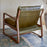 Baloo Acacia Wood and Leather Occasional Chair