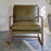 Baloo Acacia Wood and Leather Occasional Chair