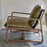 Baloo Acacia Wood and Leather Occasional Chair