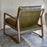 Baloo Acacia Wood and Leather Occasional Chair