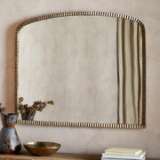 Juhli Arched Mirror, Aged Antqiue Brass