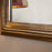 Yamuna Rectangular Mirror, Antique Brass