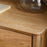 Sri Mango Wood Bedside Table, Natural Finish, Two Drawers