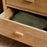 Sri Mango Wood Bedside Table, Natural Finish, Two Drawers
