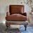 Abe Linen Deconstructed Armchair, Rust