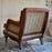 Abe Linen Deconstructed Armchair, Rust