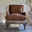 Abe Linen Deconstructed Armchair, Rust