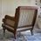 Abe Linen Deconstructed Armchair, Rust