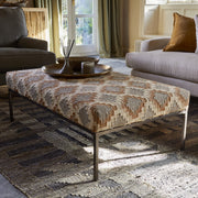 Yalin Upholstered Ottoman, Rust