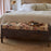 Barir Mango Wood Upholstered Storage Bench