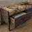 Barir Mango Wood Upholstered Storage Bench