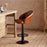 Lal Leather Swivel Counter Chair, Aged Tan