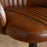 Lal Leather Swivel Counter Chair, Aged Tan