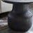 Vivan Grooved Side Table, Charcoal