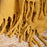 Velatu Fringed Merino Wool Throw, Ochre