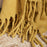 Velatu Fringed Merino Wool Throw, Ochre