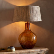 Didan Recycled Glass Lamp, Honey, from Nkuku