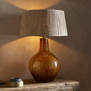 Didan Recycled Glass Lamp, Honey, from Nkuku