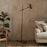 Thenkara Directional Floor Lamp, Antique Brass