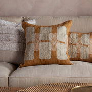 Akki Wool and Cotton Cushion Cover, Ochre