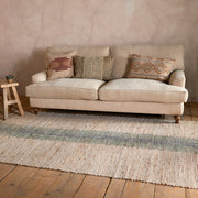 Zairya Jute & Cotton Rug, Sea Foam