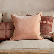 Menmai Velvet Cushion Cover, Dusty Pink