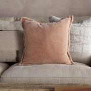Menmai Velvet Cushion Cover, Dusty Pink