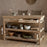 Tivu Reclaimed Wood Kitchen Island, Natural Wood