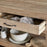 Tivu Reclaimed Wood Kitchen Island, Natural Wood