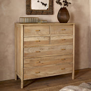 Sri Mango Wood Chest of Drawers, Textured Finish