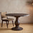 Laya Carved Dining Table, Chocolate Brown, Small