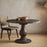 Nkuku Laya Carved Dining Table, Chocolate Brown