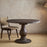 Nkuku Laya Carved Dining Table, Chocolate Brown