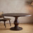 Laya Carved Dining Table, Chocolate Brown, Large