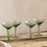 Yala Hammered Champagne Coupe (Set of 4), Sage Green