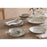 Pedra Dinnerware Set, Pewter (Set of 12)