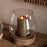Ika Mango Wood & Recycled Glass Lantern, Candle Holder