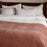 Nidra Velvet & Linen Bedspread, Rust